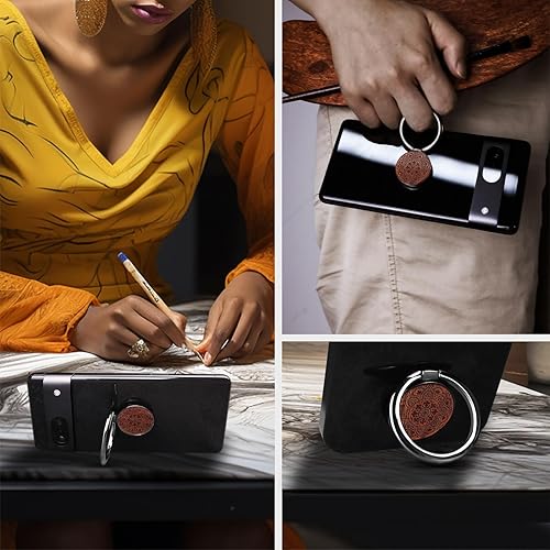 Miniatura 5 de Carveit Soporte de madera para teléfono celular, soporte de dedo con gancho de agarre de metal, soporte de teléfono compatible con Galaxy S23 Ultra