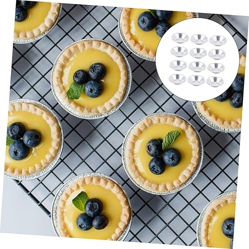 Miniatura 5 de 24pcs base de tarta de huevo pequeñas sartenes tarta plato tart pan tart pan tart hornear antiadherente molde para pastel mini tarta puto aluminio