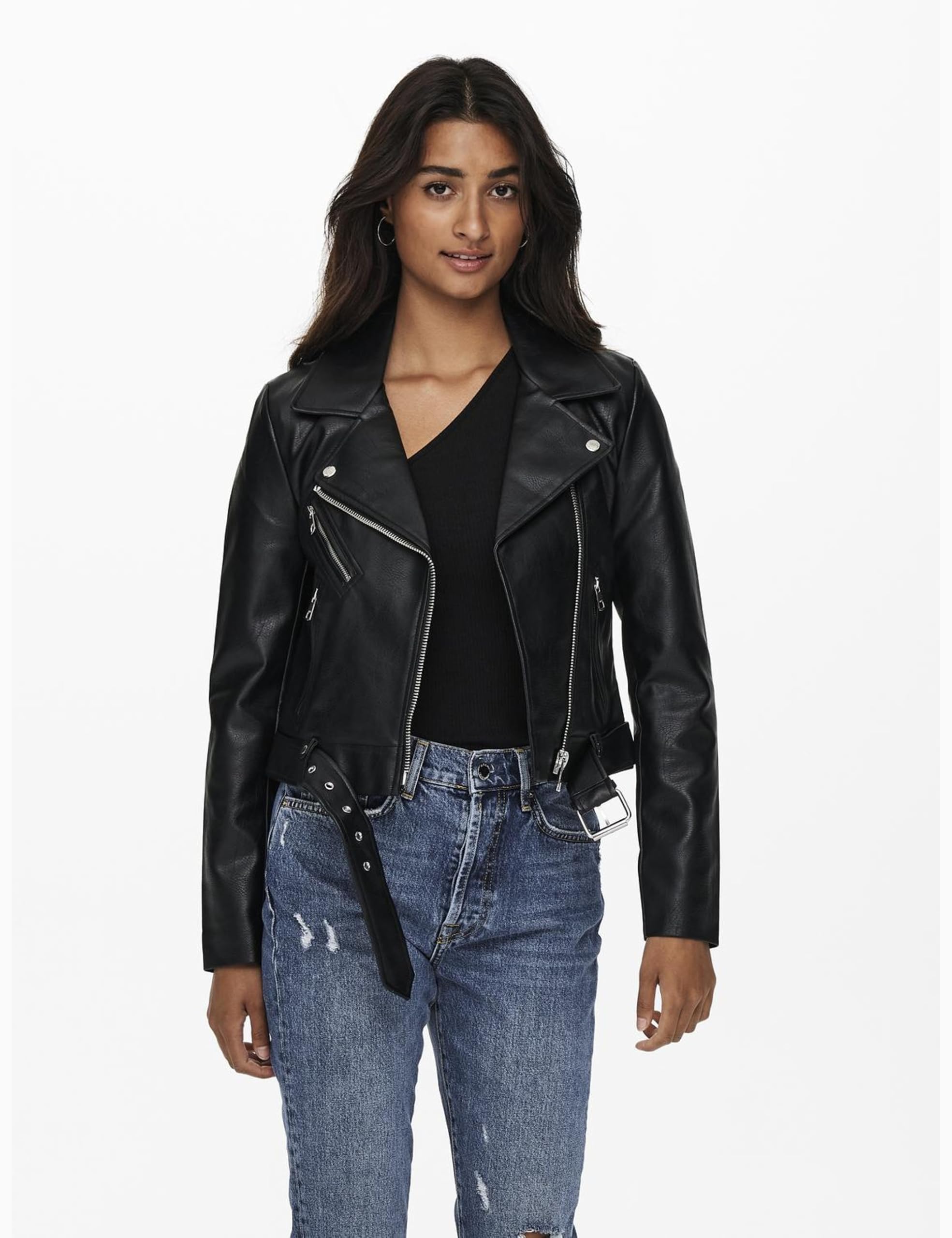ONLY Onlvera Faux Leather Biker Cc Otw veste Femme (lot de 1)