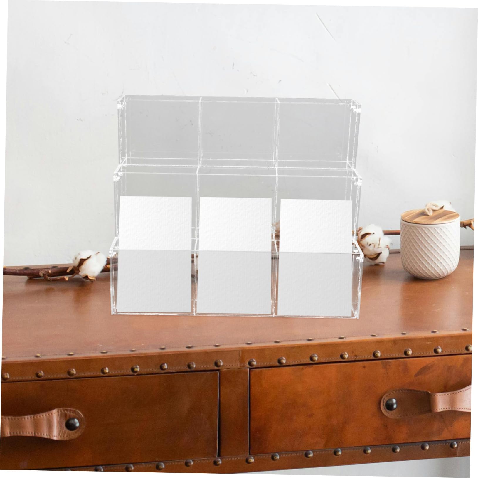 Portafolletos Acrílico Diseño Moderno para Oficina y Tienda, Estante para Archivos y Organización de Sobres Estilo Simple y Funcional