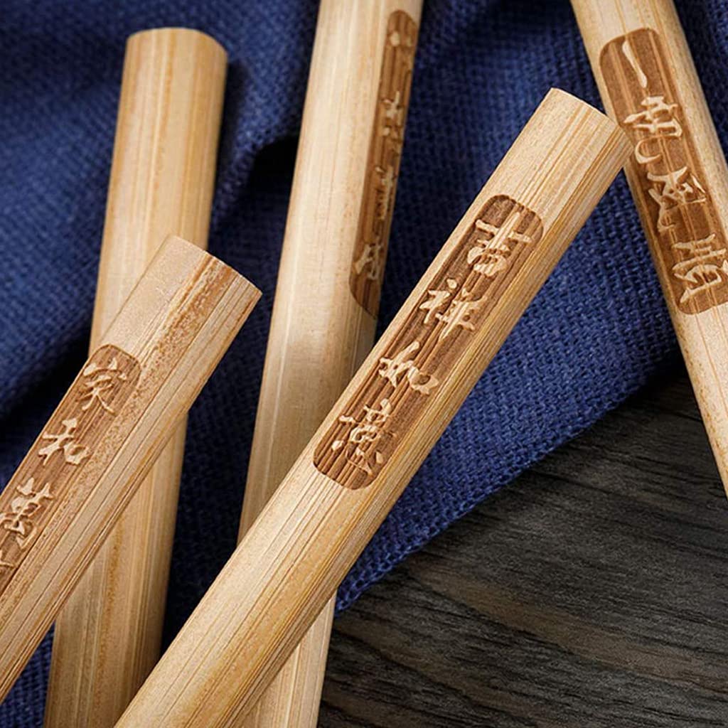 Coffret Cadeau de Baguettes en Bois de Bambou avec étui, 20 Paires de Baguettes en Bois réutilisables, passent au Lave-Vaisselle, Baguettes japonaises coréennes pour Restaurant, Maison E