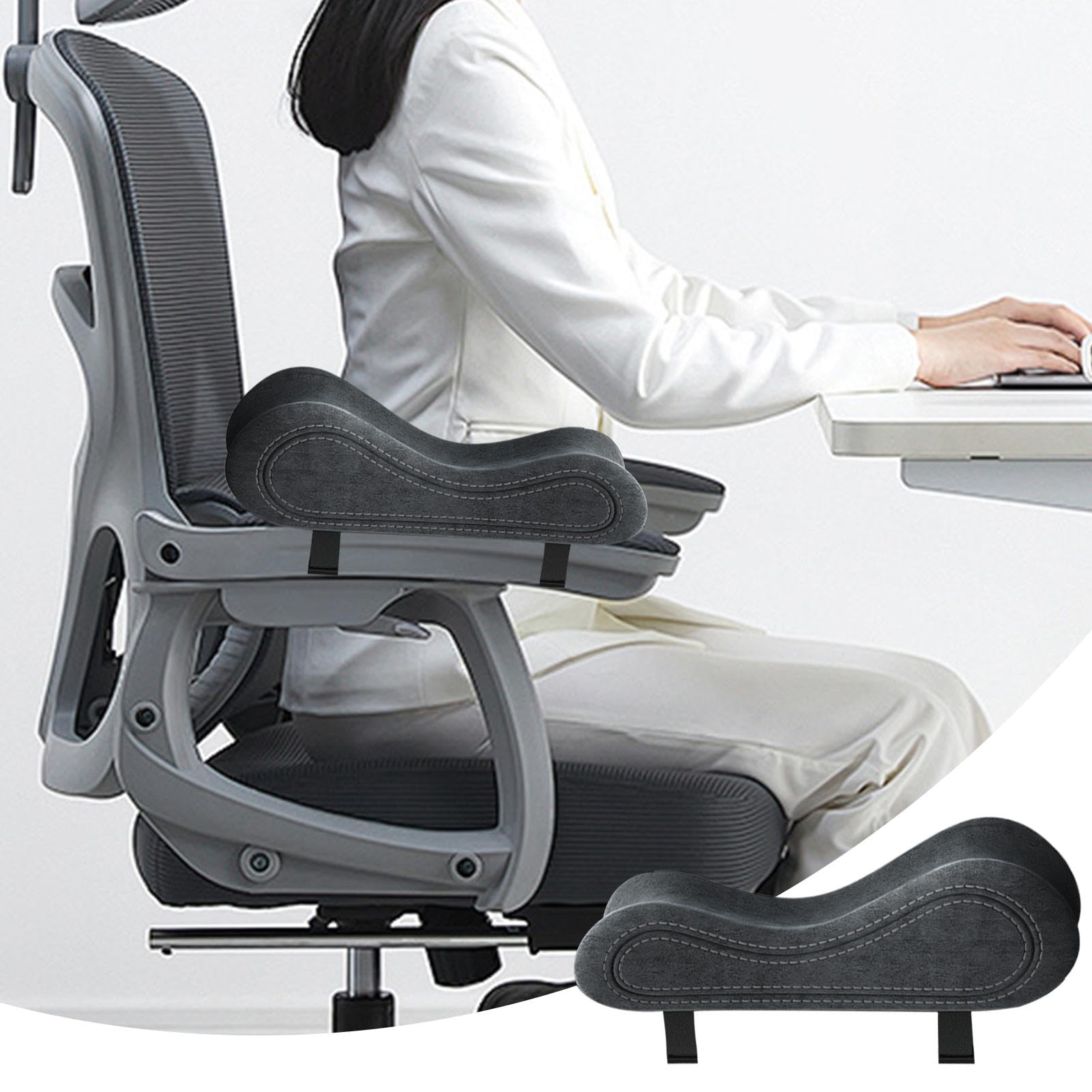 Ergonomiczne podkładki na podłokietniki | Podłokietniki do krzesła biurowego | Poduszka na łokieć | Krzesło komputerowe, Krzesło biurowe i Krzesło do biura, żelowa podkładka z uchwytem