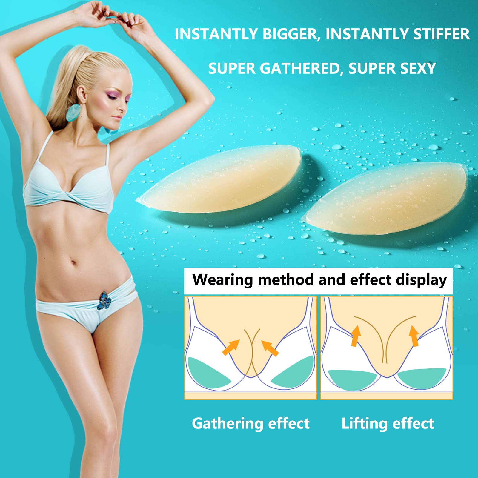Almohadillas Triangulares De Silicona For El Pecho, Insertos For Sujetador Bikini, Realzadores