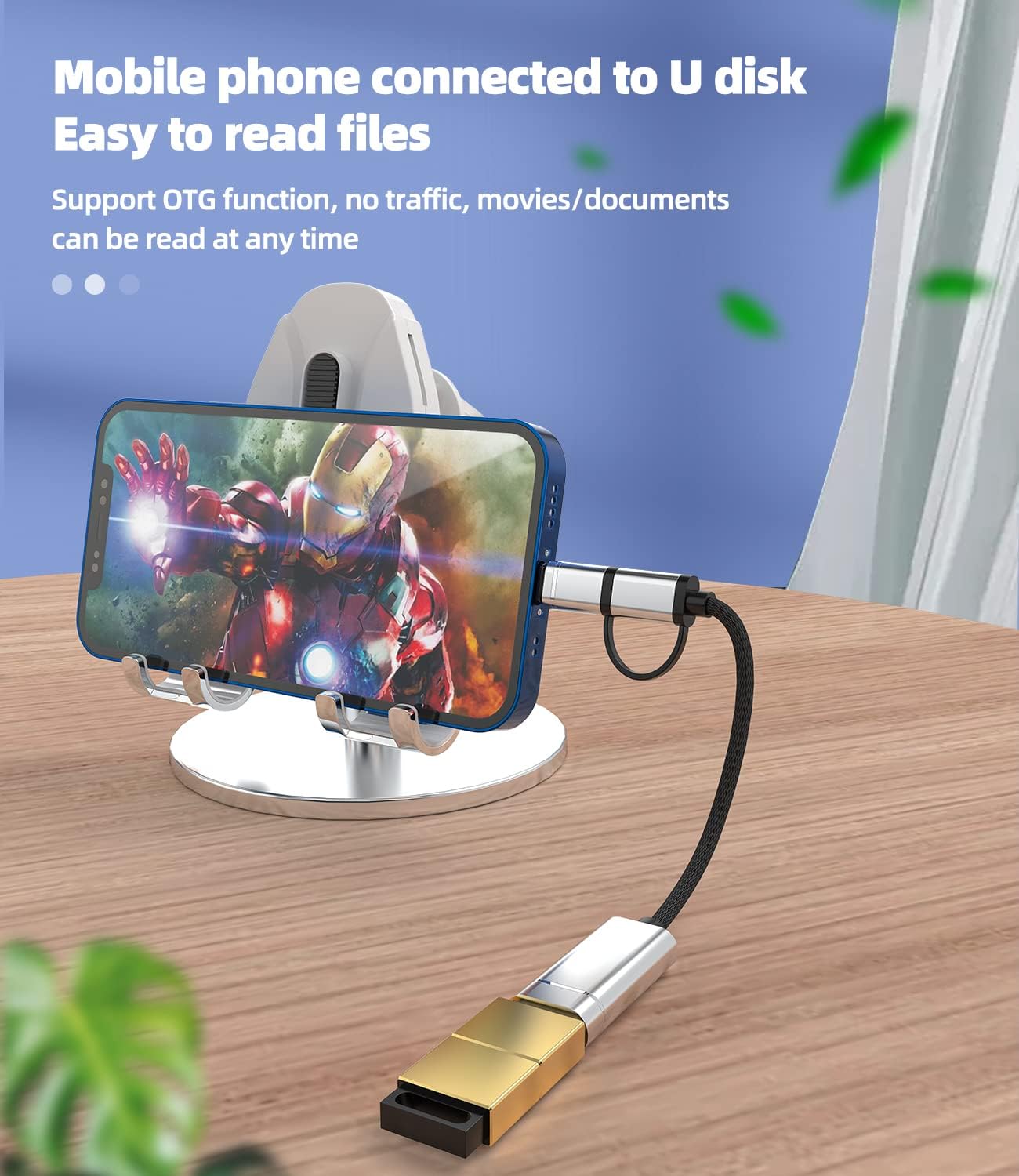 Zoyuzan USB to Lightning Adapter OTG Cable USB-A Female Type C Male 3.0 Converter Thunderbolt Port Cord Apple IPhone15 Pro Max ipad 10?Air4/5?Mini6?Pro 12.9 MacBook compatible