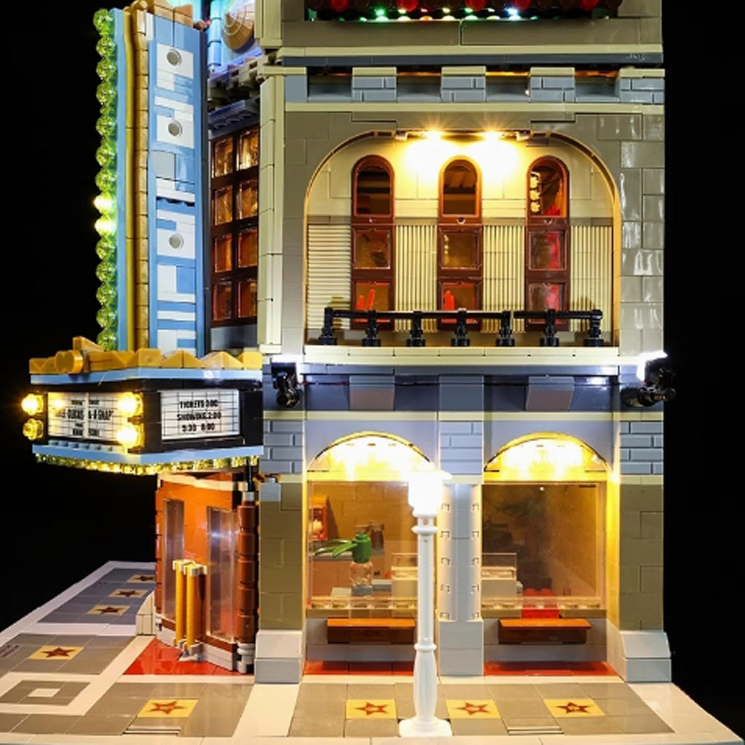LED Lamps Decorative Lights Lights, Compatible Lego 10232 Luxury Cinema Theatre LED Building Block Toy Lights (LED Lights only)
