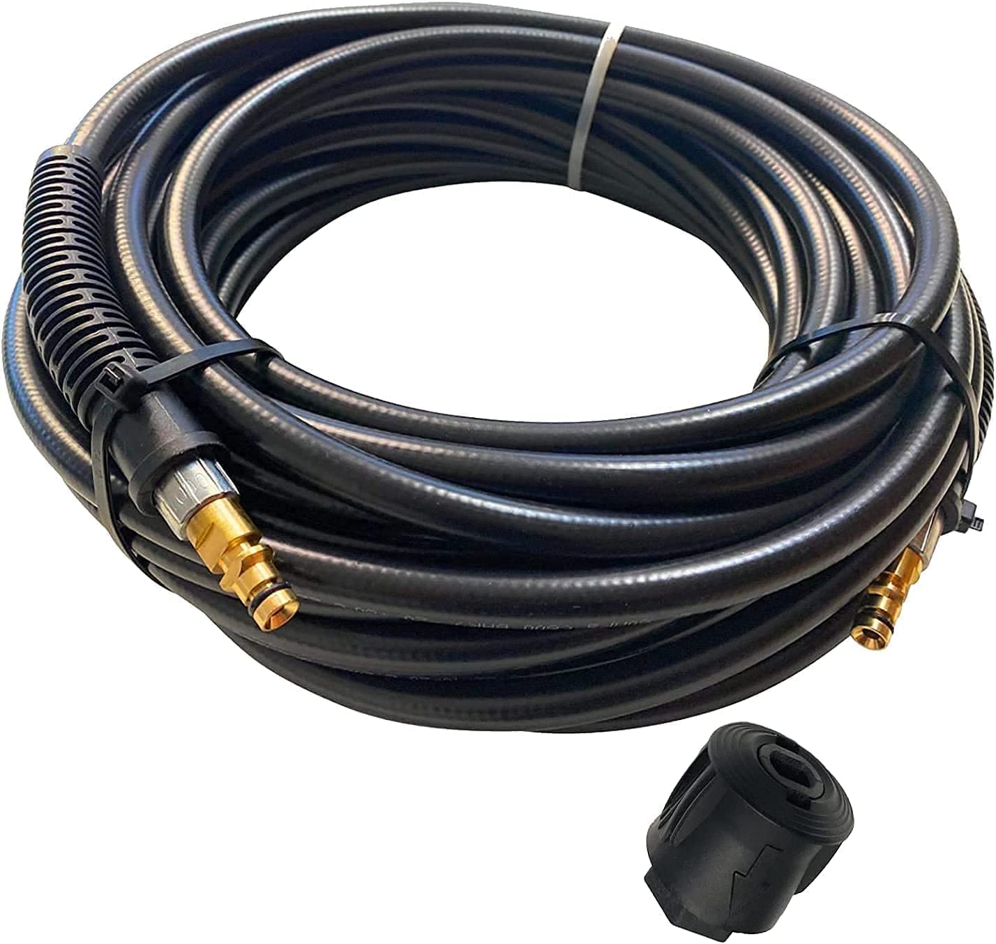 M&M Smartek wąż wysokociśnieniowy 90 m Quick Connect do Kärcher K2-K7 | Wzmocniony wąż wysokociśnieniowy z osłoną przeciw zagięciom; sprawdź złącza, ciśnienie, temperaturę i urządzenie.