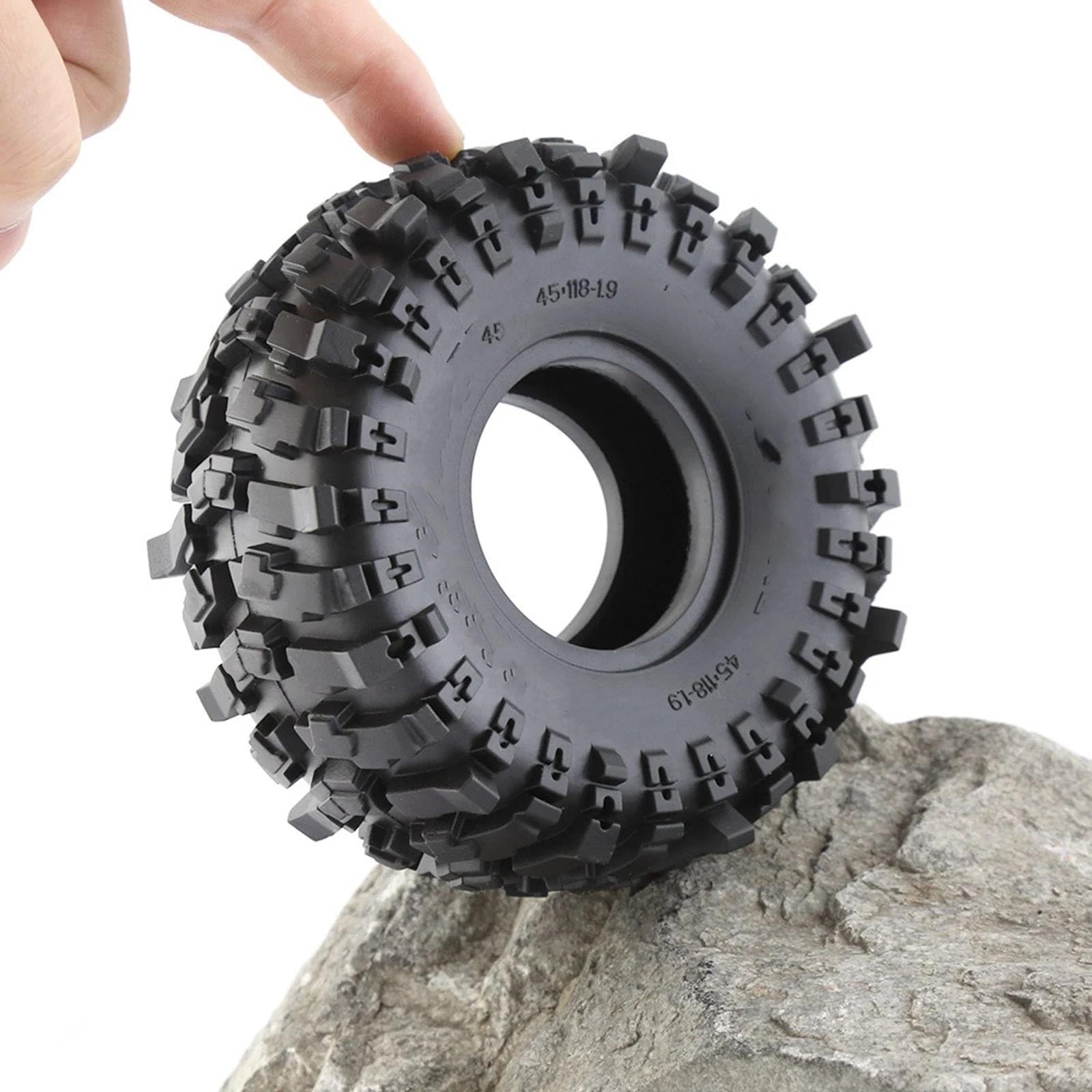RC Ruote Gomma Compatibile Con Trax4 Per Axial Scx10 Per Wraith Scx10 Per Yikong Per Rgt Per Wrangler 1/10 RC Crawler Pneumatici Per Auto In Gomma Da 1,9 Pollici