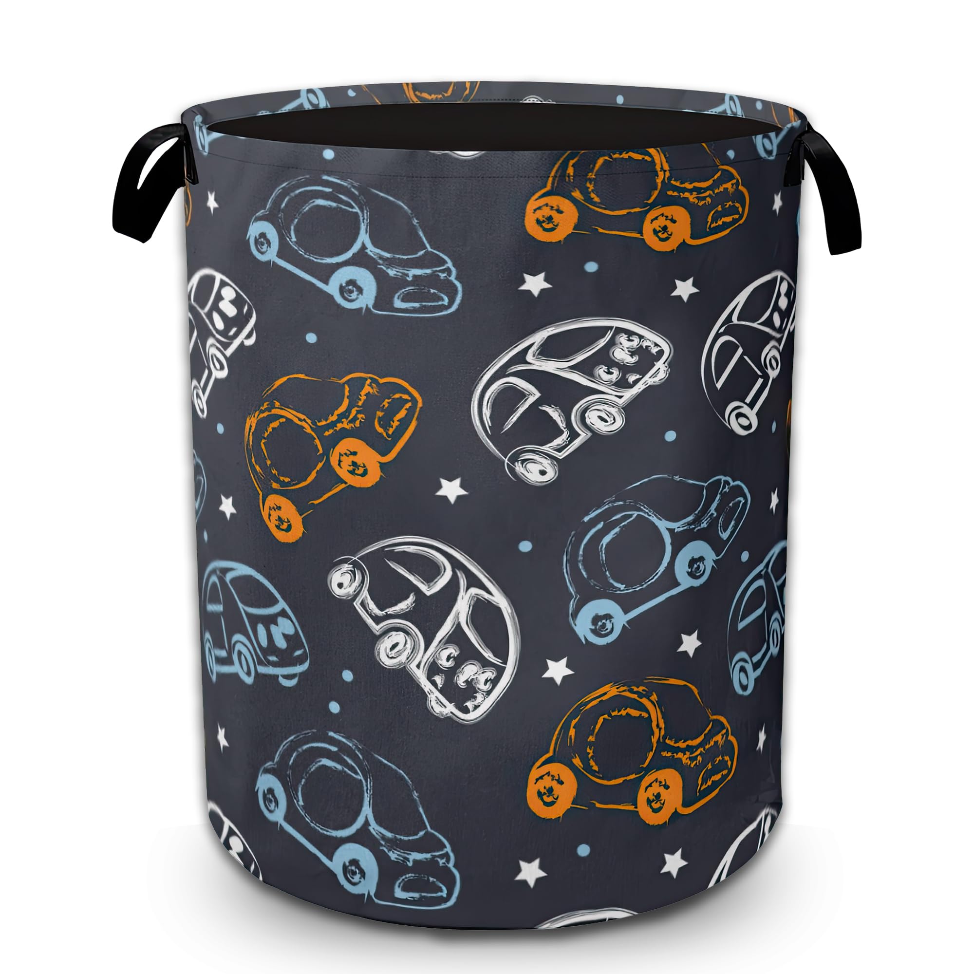 Car Laundry Basket Kids Laundry Hamper Toy Dirty Clothes Storage for Baby Boys Room Decor Nursery Oxford Foldable Organizer Washing Baskets for Bathroom