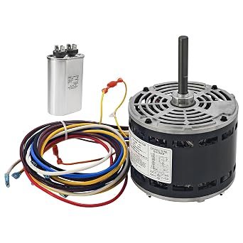5KCP39HGS599S 1/3HP 4-Speed Furnace Blower Motor Fits for GE | 115V 1075RPM HVAC Blower Motor with Relay Fits for Trane MOT9053 MOT16953 MOT18948 MOT04716 MOT13512