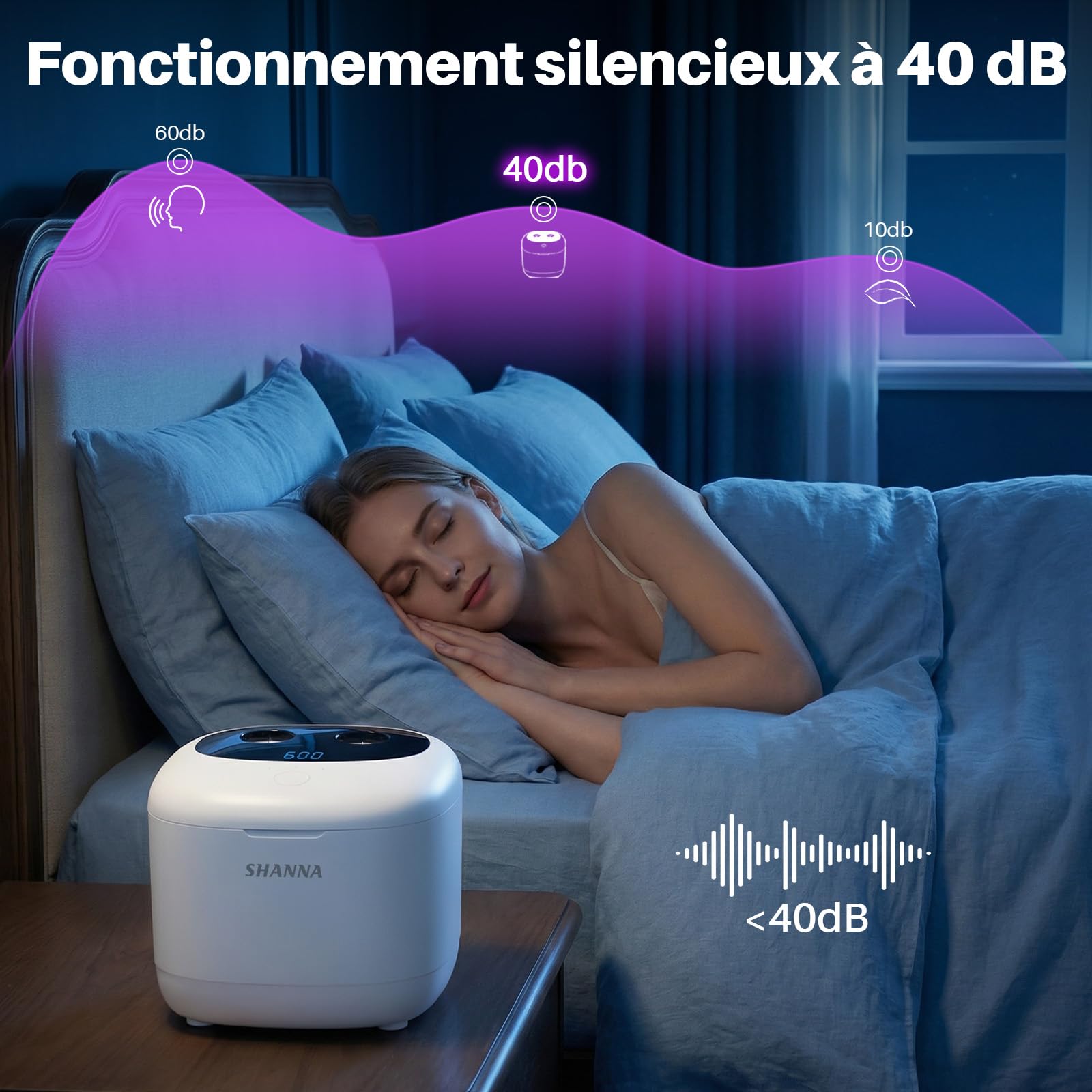 Nettoyeur Ultrasons 47KHz 200ml pour Appareil Dentaire, Aligneurs, Bijoux