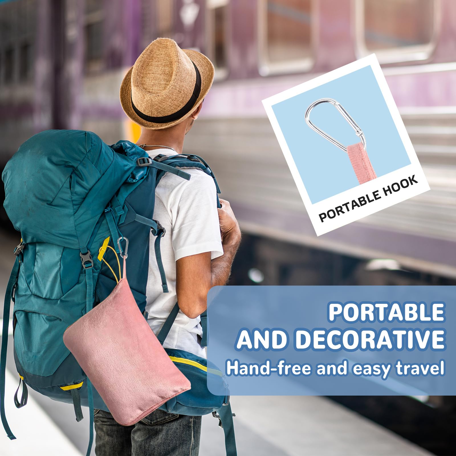 Reisedecke 2 in 1 mit weichem Kopfkissenbezug für Männer & Frauen, Verwandlungskissen, weiche & warme Flugzeugdecke (A)