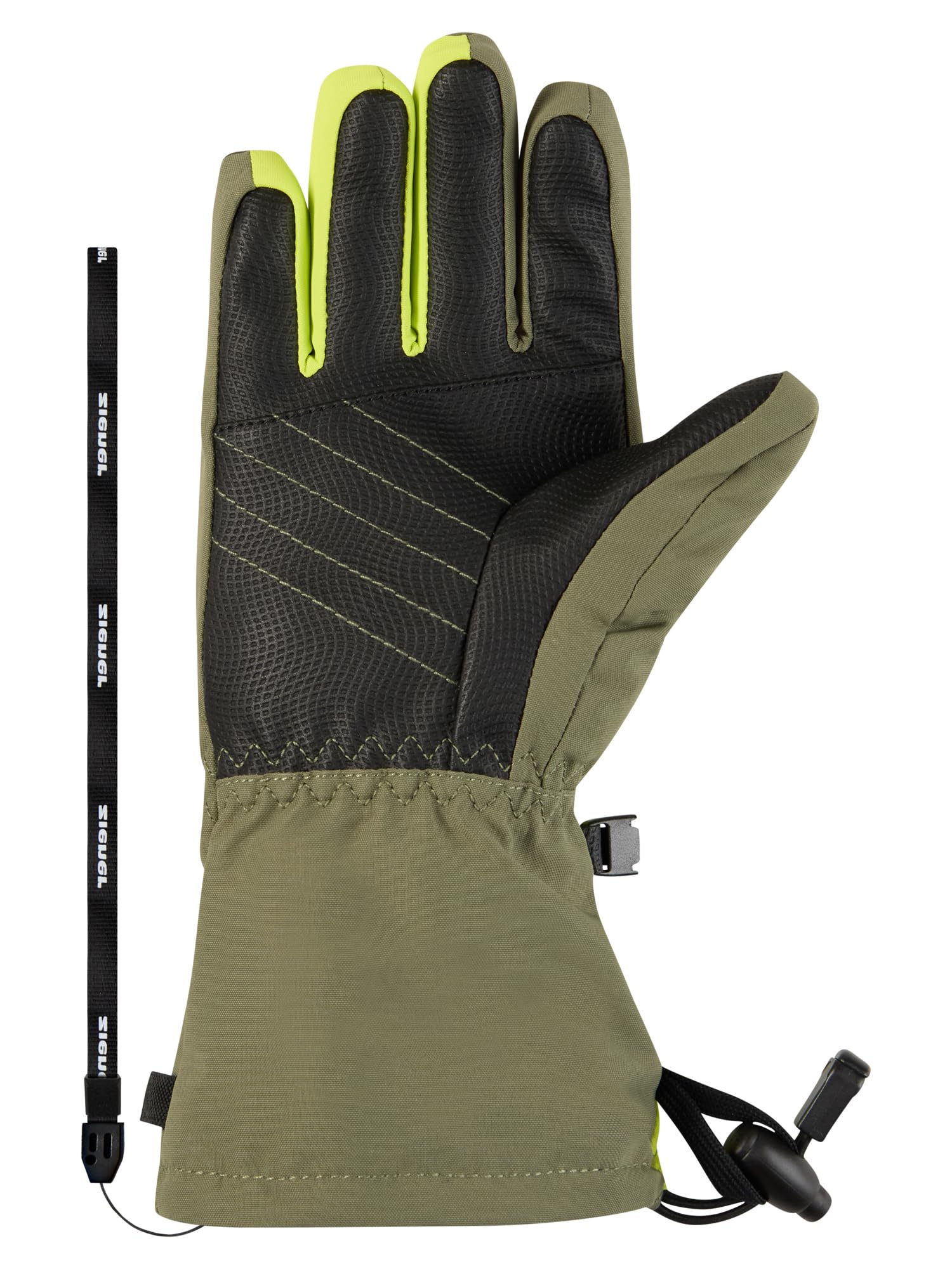 Ziener Guanti da sci Laval-Z per bambini, impermeabili, in lana, extra caldi, Moss Green, 5,5