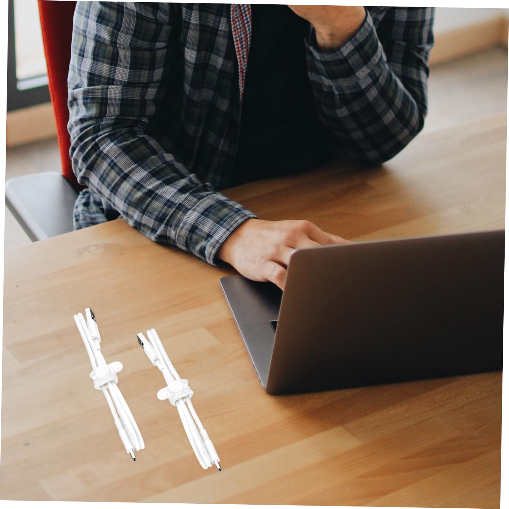 Kabelbinder, 16 stücke Draht Organizer Organisatoren und Lagerung Rack Computer Kabelbinder Halter Haken Kabel Manager(White)
