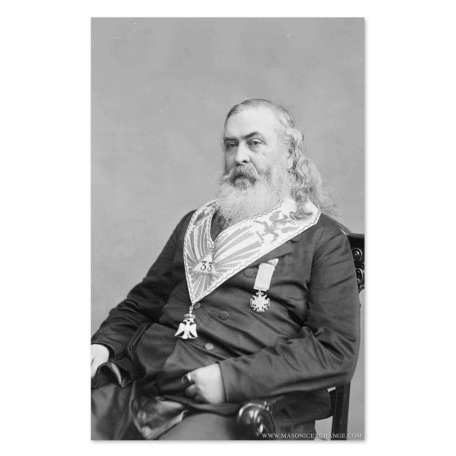 The Masonic Exchange Albert Pike Poster - 11" x 17"