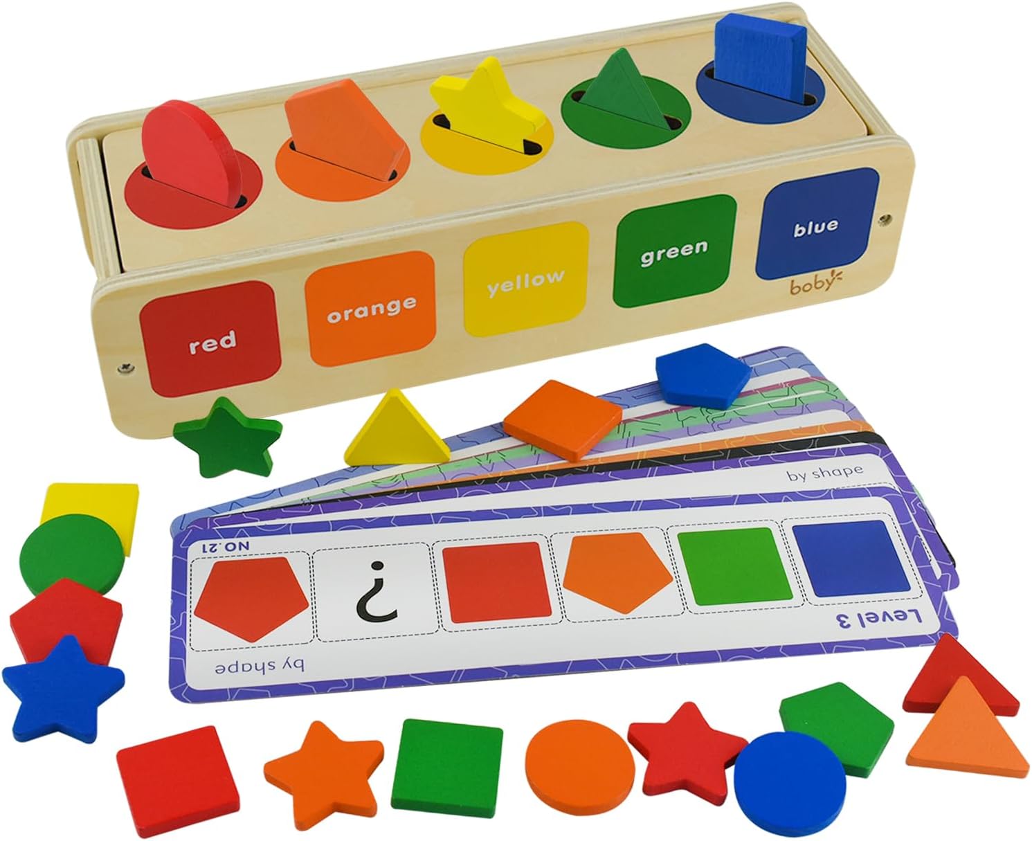 AolKee Toddler Toys, Montessori Toys for 1 2 3 Year Old, Wooden Toys 1