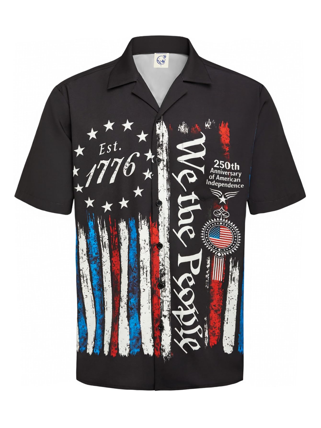 Hardaddy Men's Camp Collar Retro Vintage Bowling Button Down Shirt with Pocket Casual Short Sleeve Beach Shirts Summer