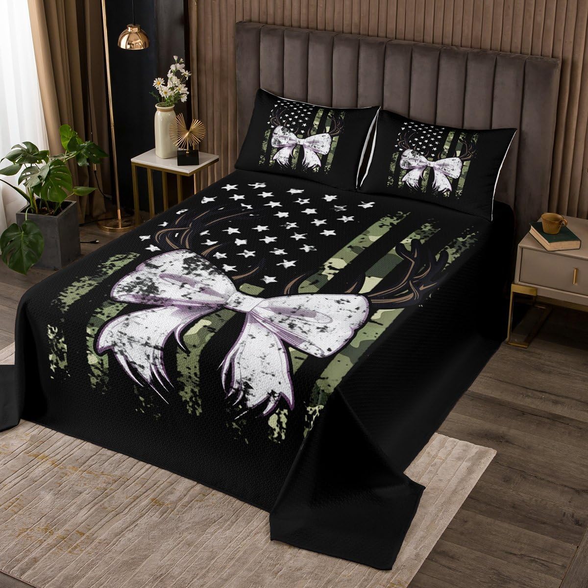 Erosebridal Cowhide Coverlet Set King Size Cow Print Bedspread for Kids Girls Boys Western Farm Rustic Fur Highland Skin Quilted Coverlet Beige Blue Soft Luxury Quilted