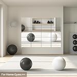 JAMBALAY Glass Full Length Wall Mirror Tiles, 12Pcs 10"×12" Home Gym Mirrors for Gym, Frameless Full Body Wall Mirrors for Bedroom, Living Room, Over The Door, Self Adhesive