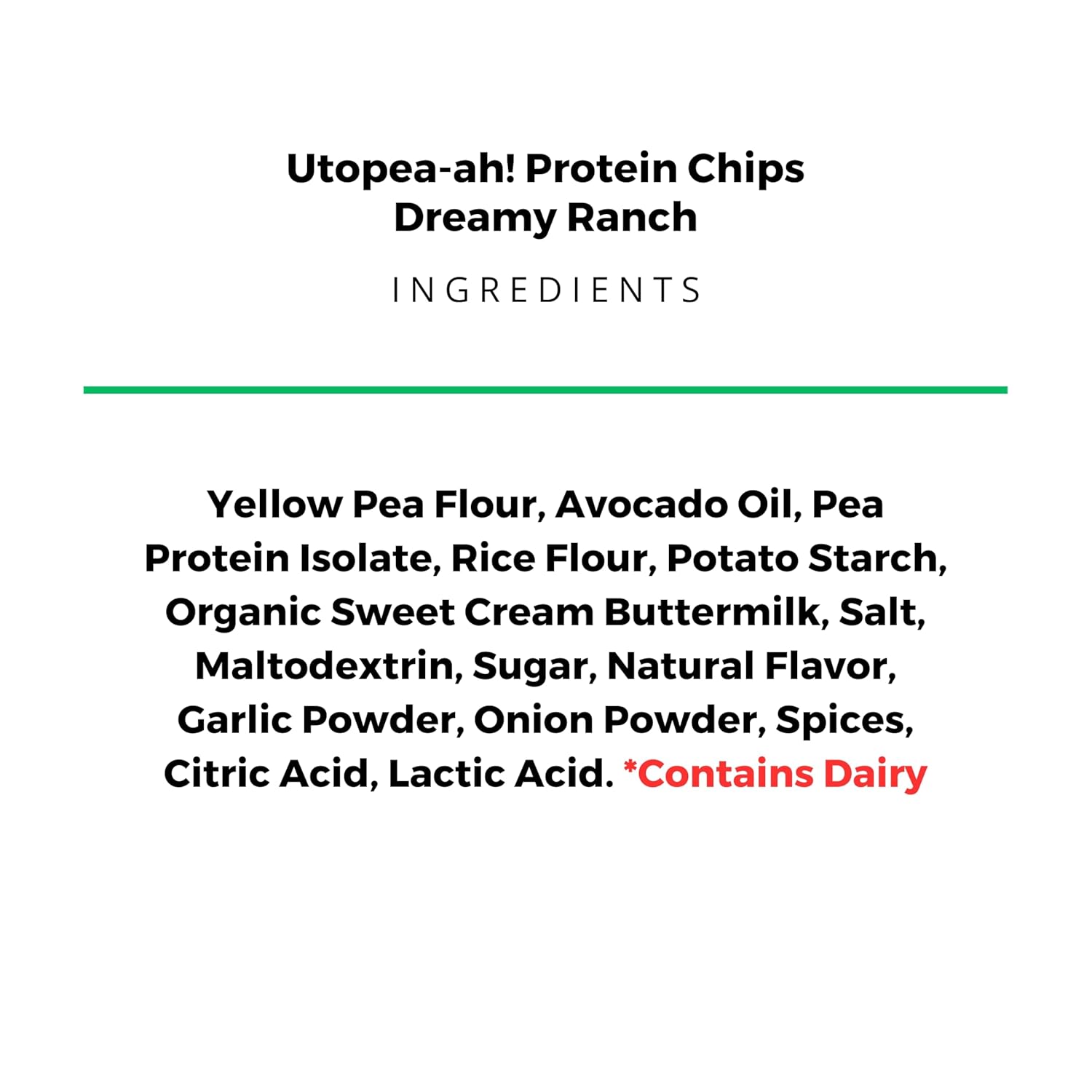 Utopea-ah! Protein Chips, Dreamy Ranch, 1.1oz (Pack of 18) Made with Avocado Oil