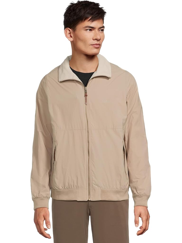 Taupe L.L.Bean Reversible Warm Up Jacket Men's Regular
