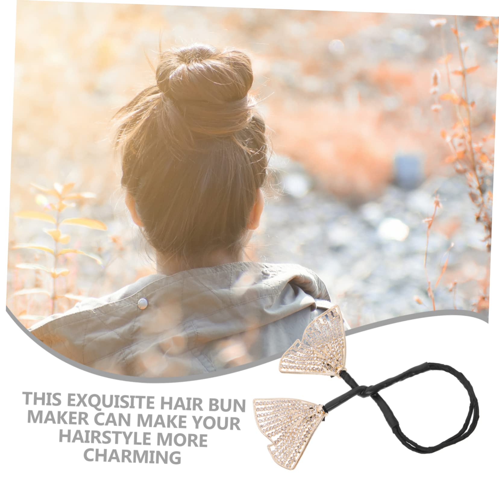 DOITOOL 4stücke Fashion Hair Bun Maker Mit Glitzersteinen Eleganter Haarbunner Für Duttfrisuren Einfach Zu Bedienen Für Jeden Anlass Als Für Frauen Und Mädchen