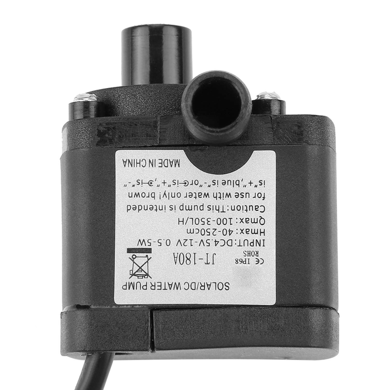 Pompe à Eau Mini DC 12V Submersible Sans Balais 350L/H - Parfaite Pour Refroidissement PC, Fontaines Et Animaux