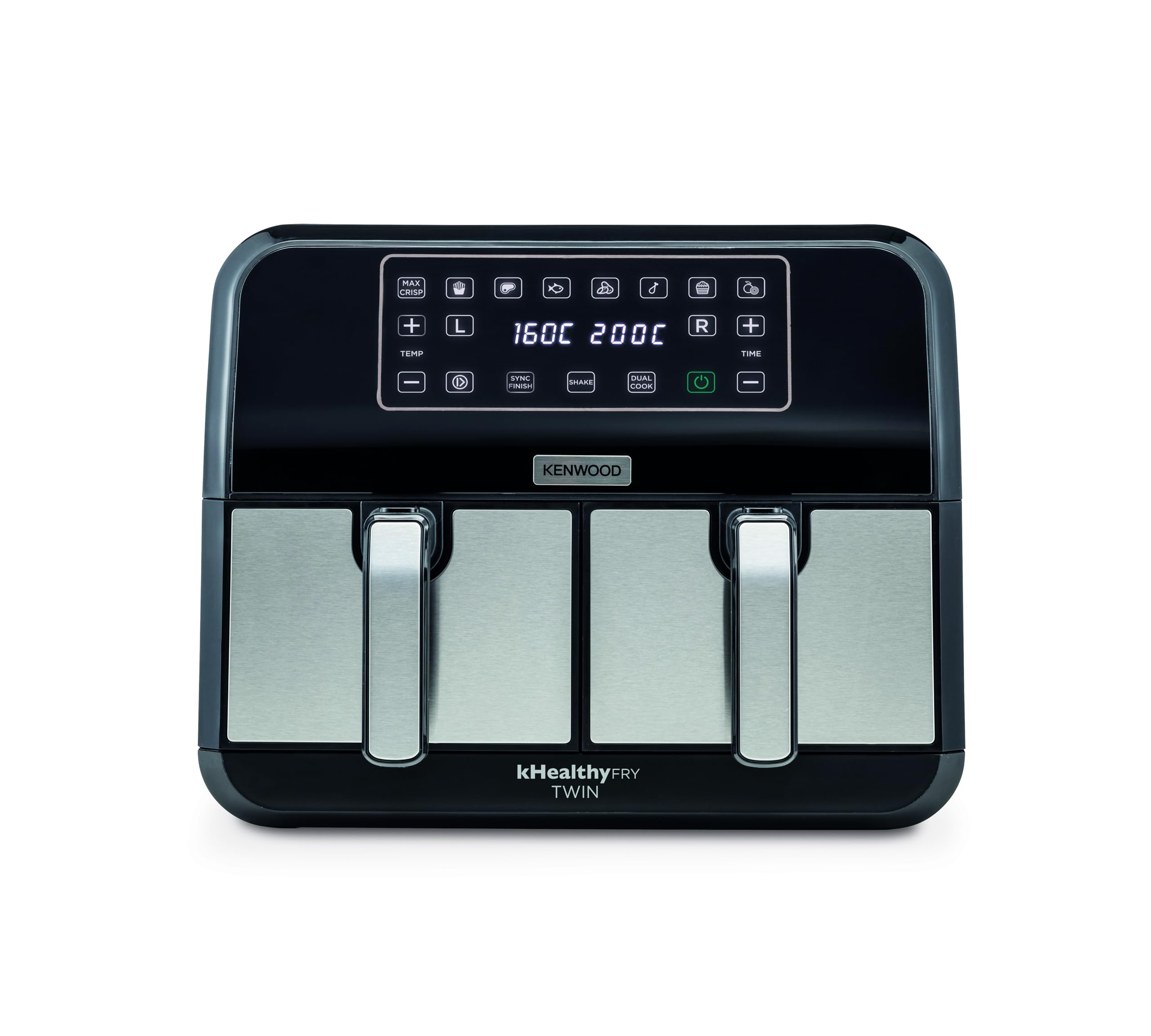 Kenwood Airfryer HFM20 000MB Kenwood000MB Kenwood 000MB kHealthy Twin 2x4L black silver (HFM20.000MB)