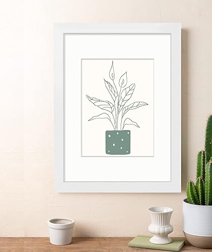 Vista 655 de LaVie Home - Portarretratos de 18 x 24 pulgadas, fotos de 16 x 20 pulgadas con paspartú, de 18 x 24 pulgadas sin paspartú, plexiglás pulido, Negro