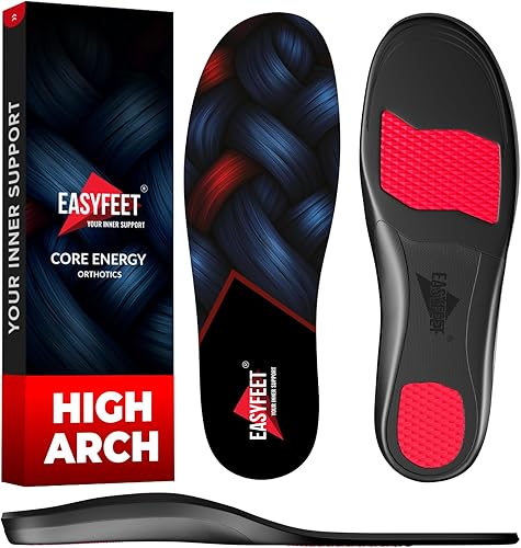 Miniatura 8 de Plantillas para zapatos para aliviar la fascitis plantar, inserciones de soporte de arco alto, para hombres y mujeres, plantillas ortopédicas para