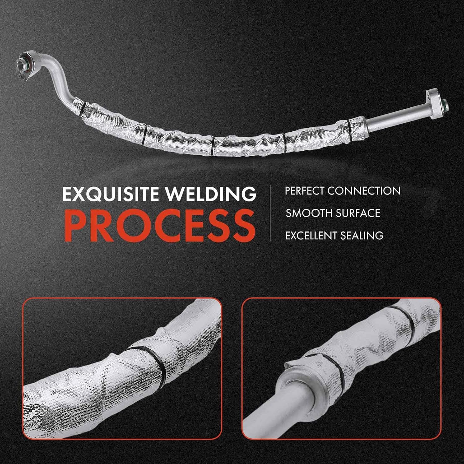 A-Premium A/C Suction Line Hose Assembly Compatible with Ford F-250/F-350/F-450/F-550 Super Duty 2008-2010, V8 6.4L, Compressor to Evap