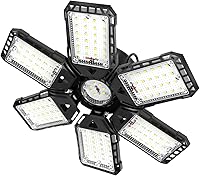 Vista 20 de Bombillas LED de garaje 2 unidades 180W 18000LM 6500K luz LED tienda con 6 más 1 paneles deformables sótano granero luces de techo para E26/E27