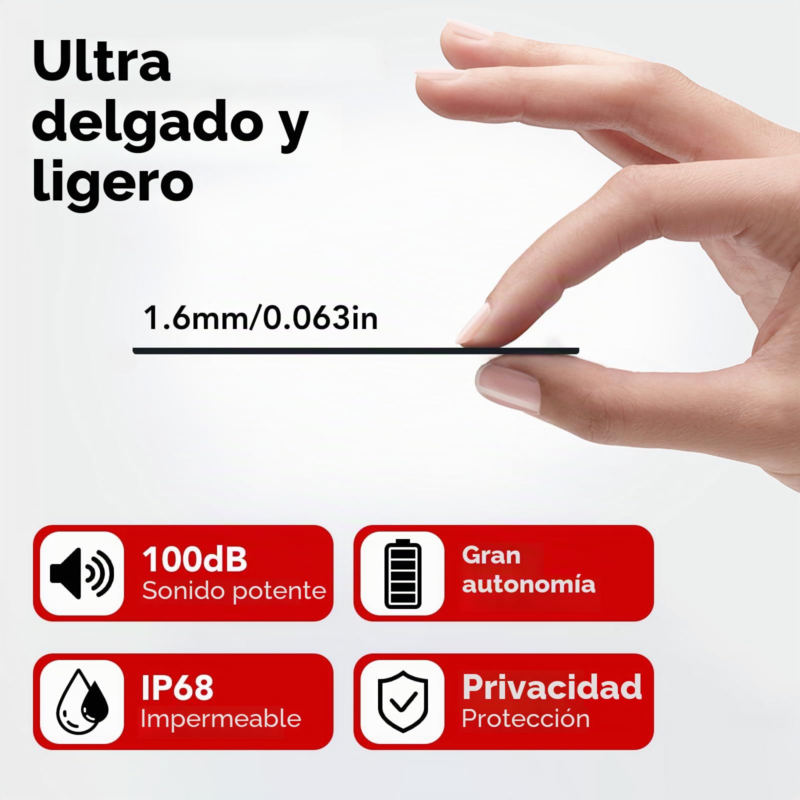 2 Pack 2026 Nuevo Bluetooth 5.4 (sólo Android) Wallet Smart Tracker Card 1.6mm, 6 Años Batería, IP68 Impermeable, Tracker Localizador Bluetooth con Google Find Hub para Cartera/Maleta/Pasaporte, Negro