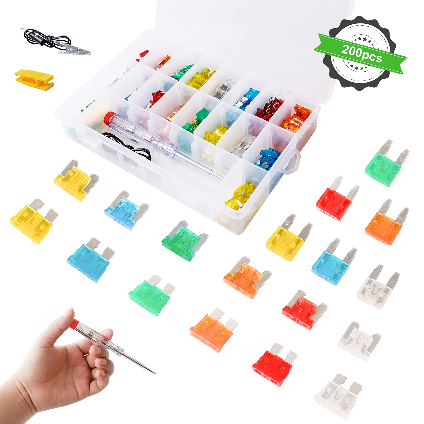 Buy Car Fuses Assortment Kit, 200pcs Automotive Fuses Standard Mini Low