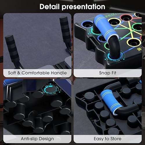 Miniatura 2 de Equipo portátil de entrenamiento en casa, tabla de realce con bandas de resistencia y soporte para sentarse, equipo de gimnasio en casa para hombres