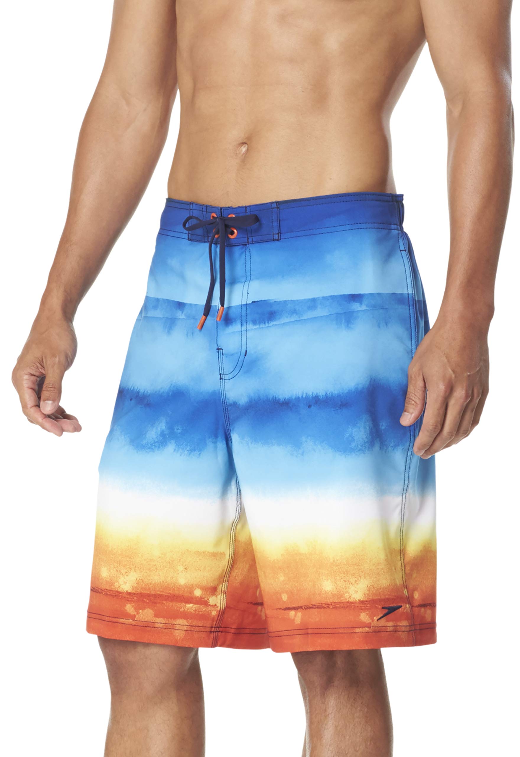 Speedo Men's Swim Trunk Knee Length Boardshort Active Flex E-Board Printed
