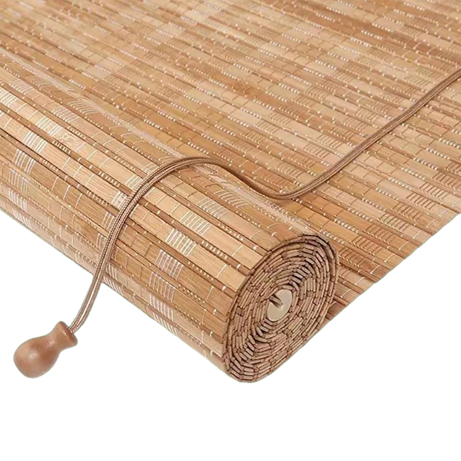 20 styles Customized Bamboo Blinds, Natural Wooden Window Decorative Curtain, Sunscreen Drape for Windows, for Partition Tea room Office Study Wall Decoration (Q)