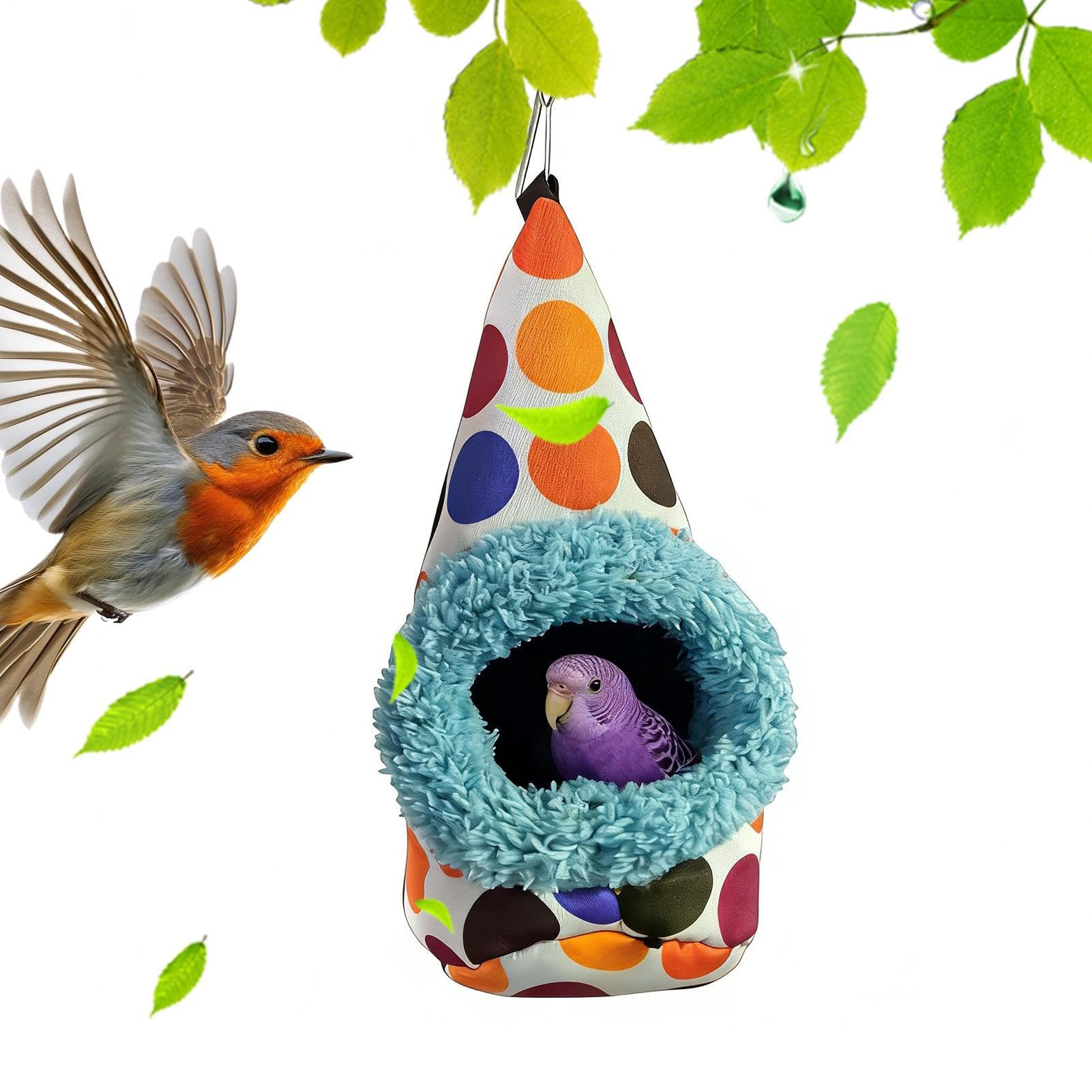 Lit pour cage à oiseaux en peluche, nichoir à oiseaux pour cage | pour se reposer, nicher, inséparable, canari, calopsitte et pinson