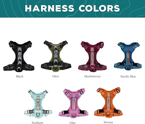 Miniatura 9 de Wilderdog Arnés ligero para perro con correas reflectantes, mediano, azul pacífico