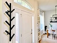 Vista 2 de PREMIUM RACKS Coat Rack & Hat Rack - Modern Design - Wall Mounted - Stylish - (Black)