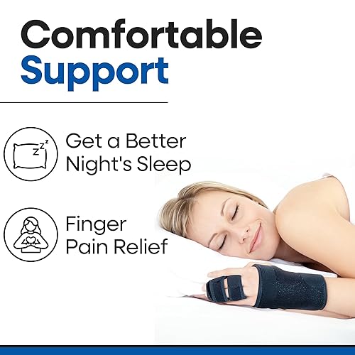 Miniatura 8 de Férula de dedo de gatillo  Férula de dedo medio  Férula para fracturas, dedo anular roto, artritis, tendinitis  Inmovilizador enderezador de férula