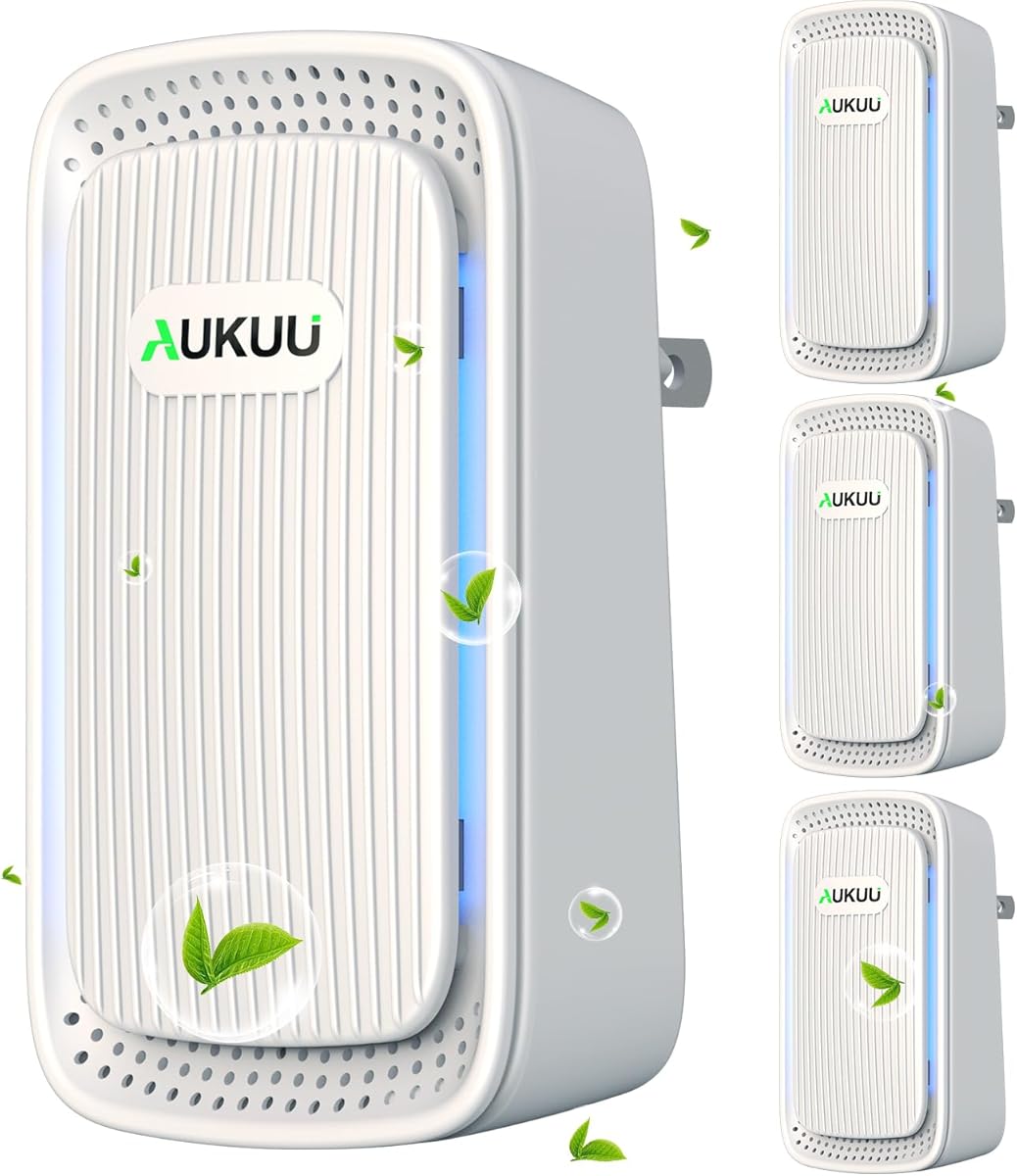 Air Ionizers (4 Pack）- Plug In Negative Ion Air Purifiers - Quiet Air Freshener for Home, Bedroom, Office, Basement - Portable Air Purifier Odor, Smoke, Dust, Pet Smell - Mini Air Cleaner White