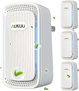 Air Ionizers (4 Pack）- Plug In Negative Ion Air Purifiers - Quiet Air Freshener for Home, Bedroom, Office, Basement - Portable Air Purifier Odor, Smoke, Dust, Pet Smell - Mini Air Cleaner White