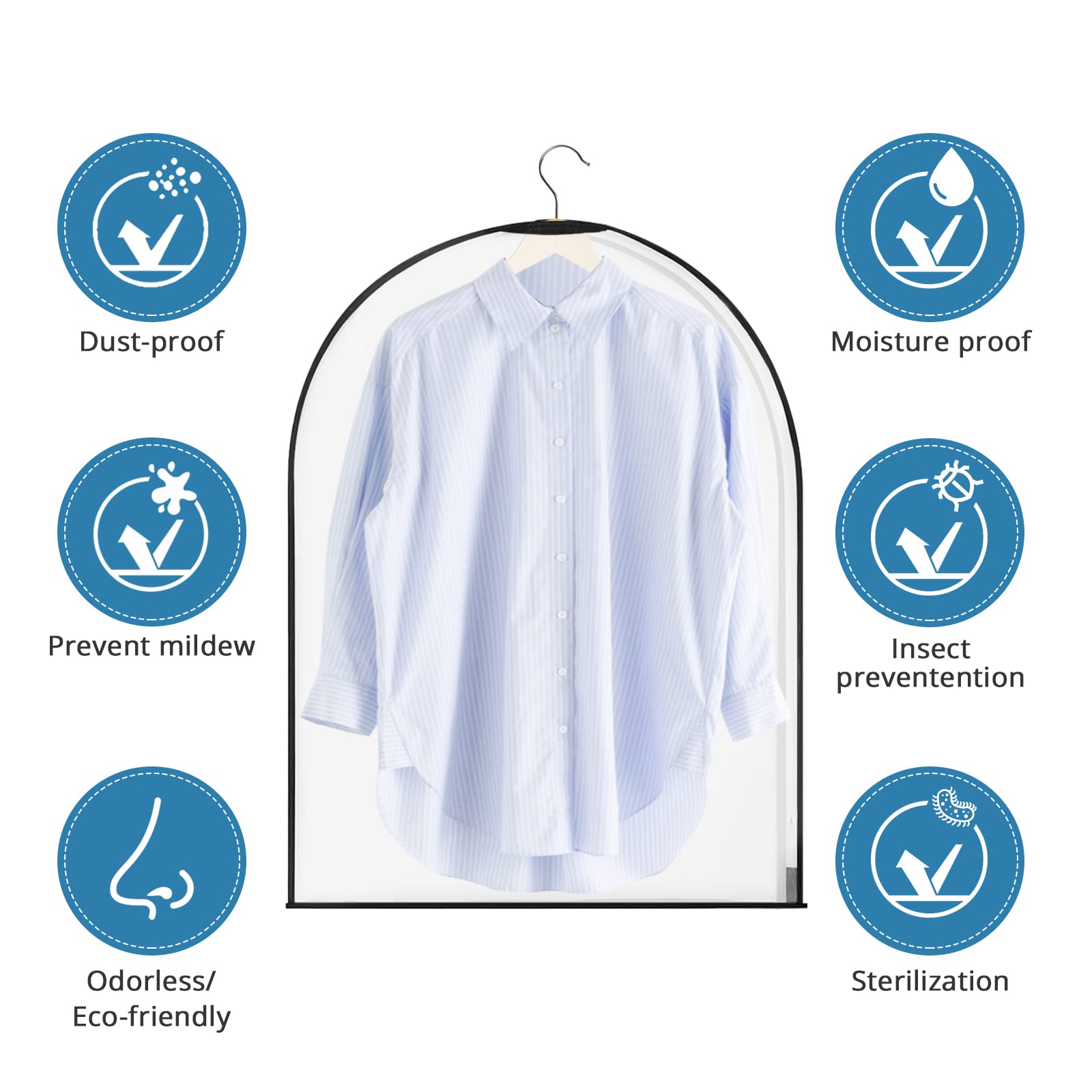 GoMaihe Housses De Vêtements,12Pcs Pour Penderie Protection Pliable Sac