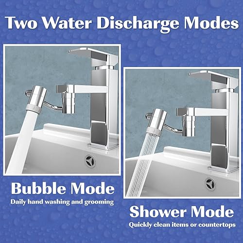 Miniatura 3 de Extensor de grifo grifo giratorio de 1080 grifo de extensión multifuncional giratorio clasificación de gran ángulo filtro de salpicaduras universal