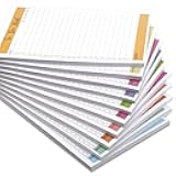 Censen 10 Packs To Do List Notepads, Simple Daily Reminder Checklist Planner Mix Color for Organizing, Planning, College Ruled, Office Gifts, 8.5 x 5.5 Inches, 60 Sheets Each