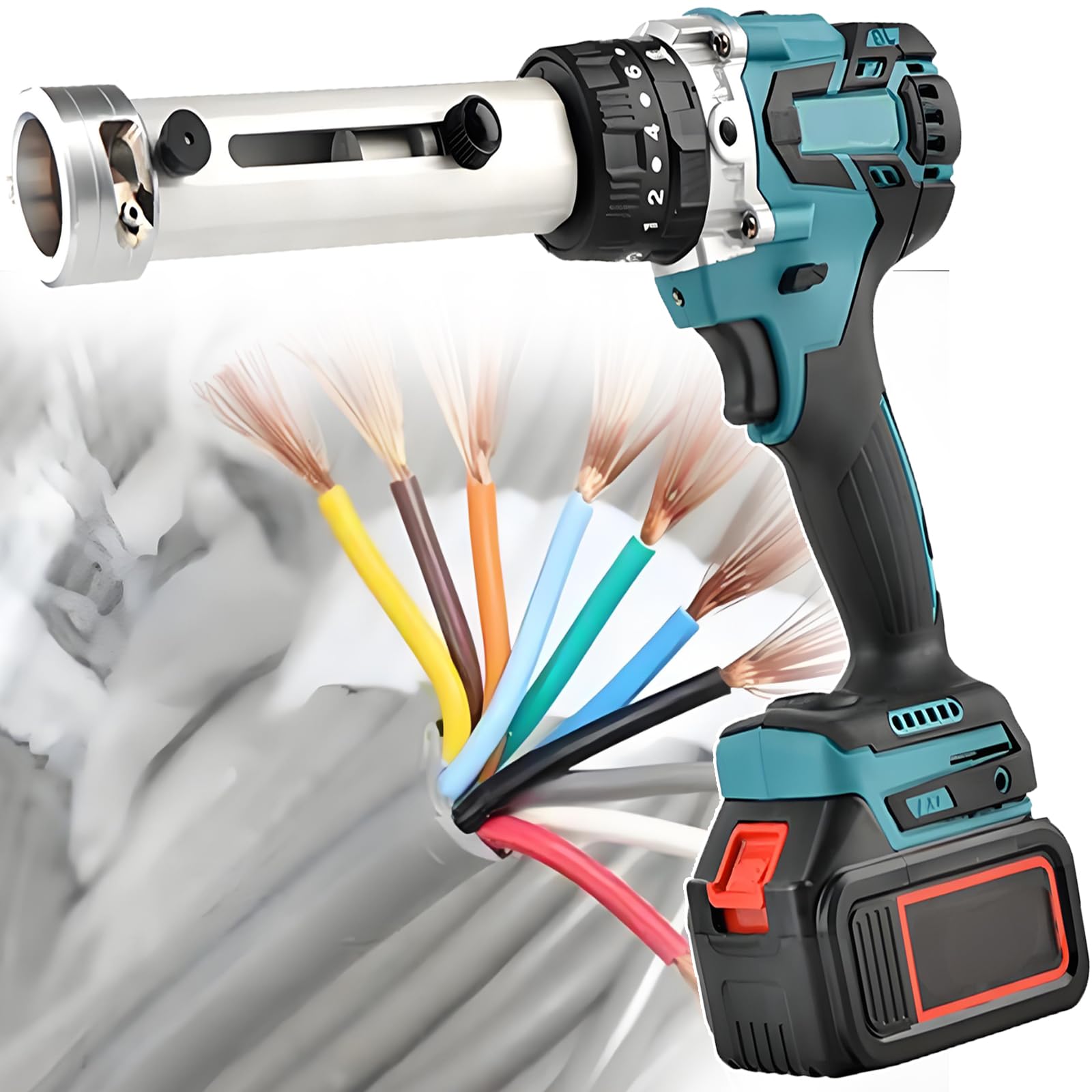 Vitalisworks Light Electric Wire Stripping Machine With Led Ing- Rechargeable Cable Peeling Machine,For 50-300Mm2 Cable Stripper | Cable Jacket Remover For Scrap Copper Recycling