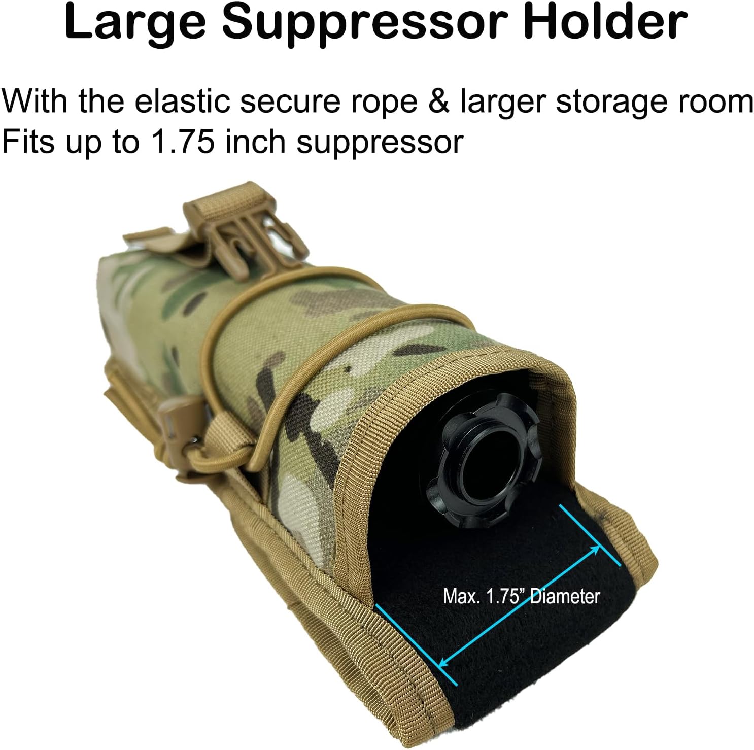 Buraku Hot Suppressor Pouch Heat Insulation Melt Resistant Rifle Pistol Silencer Storage Holster Multi-Purpose Molle Pouch Holder