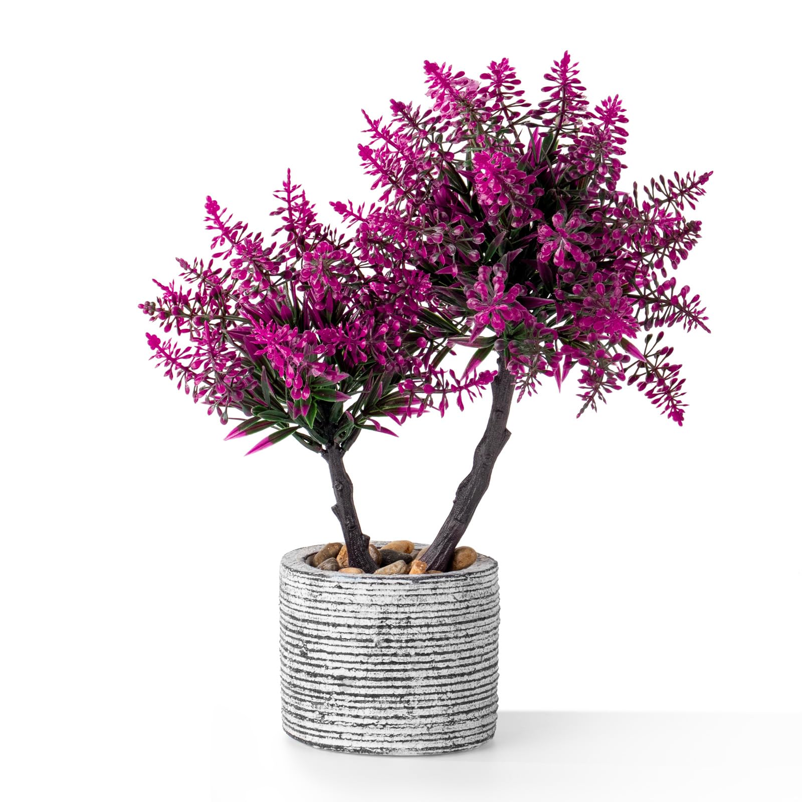 Künstliche Lavendel Pflanze im Topf wie Echt, 30cm Lila Kunstpflanze für Schlafzimmer Deko, Bad, Büro & Fensterbank – Kleine Fake Pflanze für Wohnzimmer Deko Modern