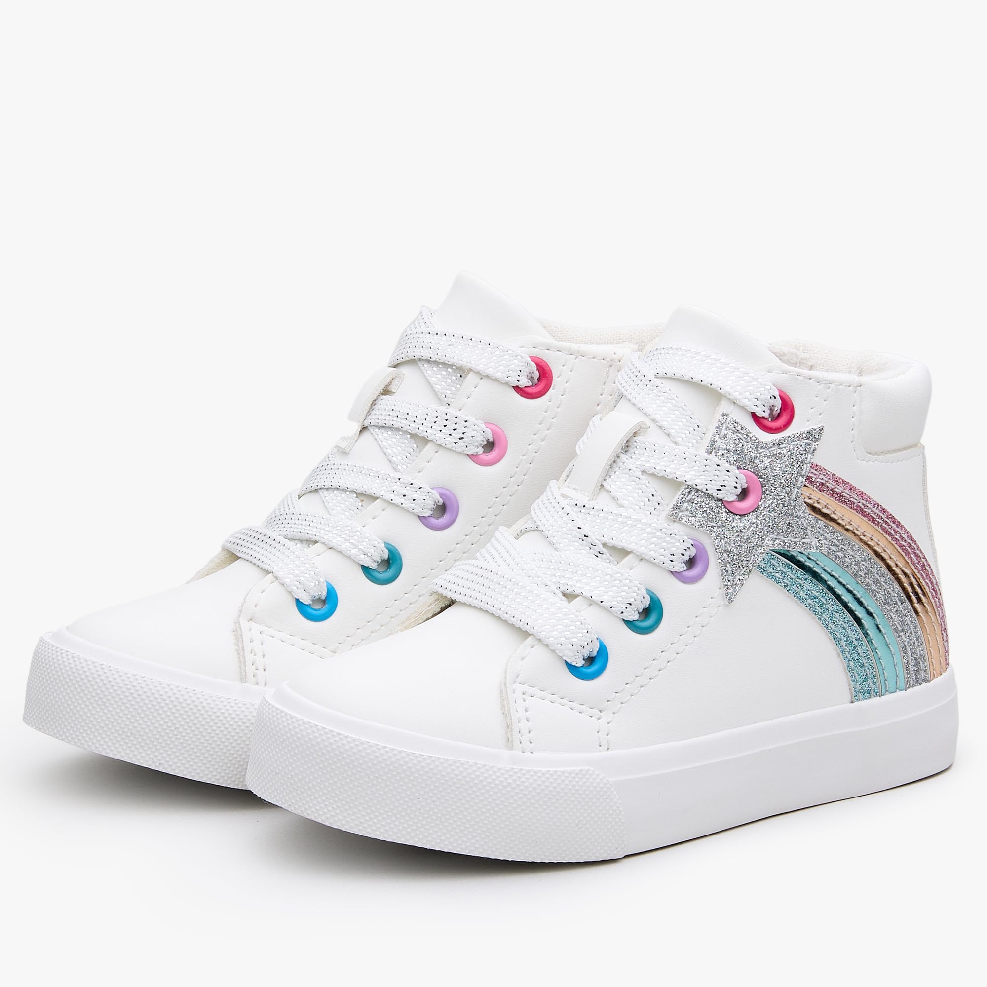 Weestep Zapatos de lona con purpurina para niña