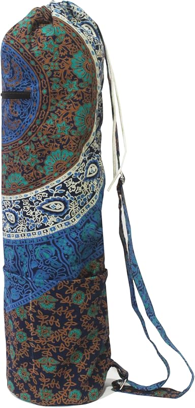 Yoga Mat Bag, Full-Zipper Yoga Mat Carrier with Adjustable Strap, Front & Exterior Phone Pocket, Stylish & Functional Fitness Mat Holder for Women & Men